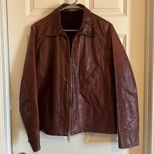 Vintage red leather jacket